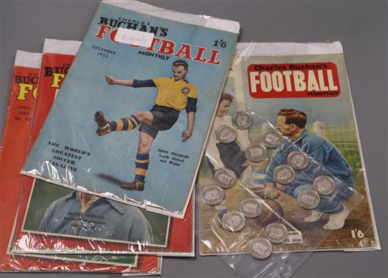 An album of Topical Times Football Portrait Cards including Busby and Matthews and related ephemera